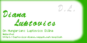 diana luptovics business card